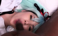 Japanese asian cosplaybabe creampie with bbc