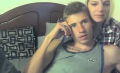 Cute couple are having fun on their webcam putting on a sex